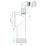 Viva  Rigid 90° Angled WC Pan Connector (1¼" Adaptor) White 320mm