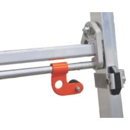 Boss 2.37m Aluminium 2 x 5 Step Telescopic Platform Ladder With Handrail