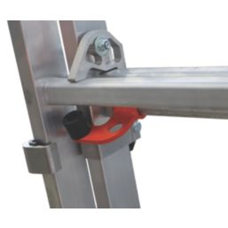 Boss 2.37m Aluminium 2 x 5 Step Telescopic Platform Ladder With Handrail