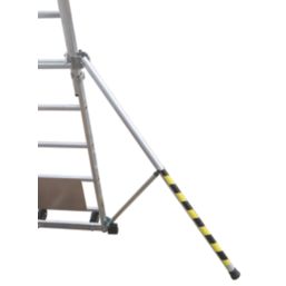 Boss Teleguard Plus 4 to 6 Rung Aluminium & Steel Telescopic Platform Ladder 2.37m