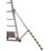 Boss 2.37m Aluminium 2 x 5 Step Telescopic Platform Ladder With Handrail