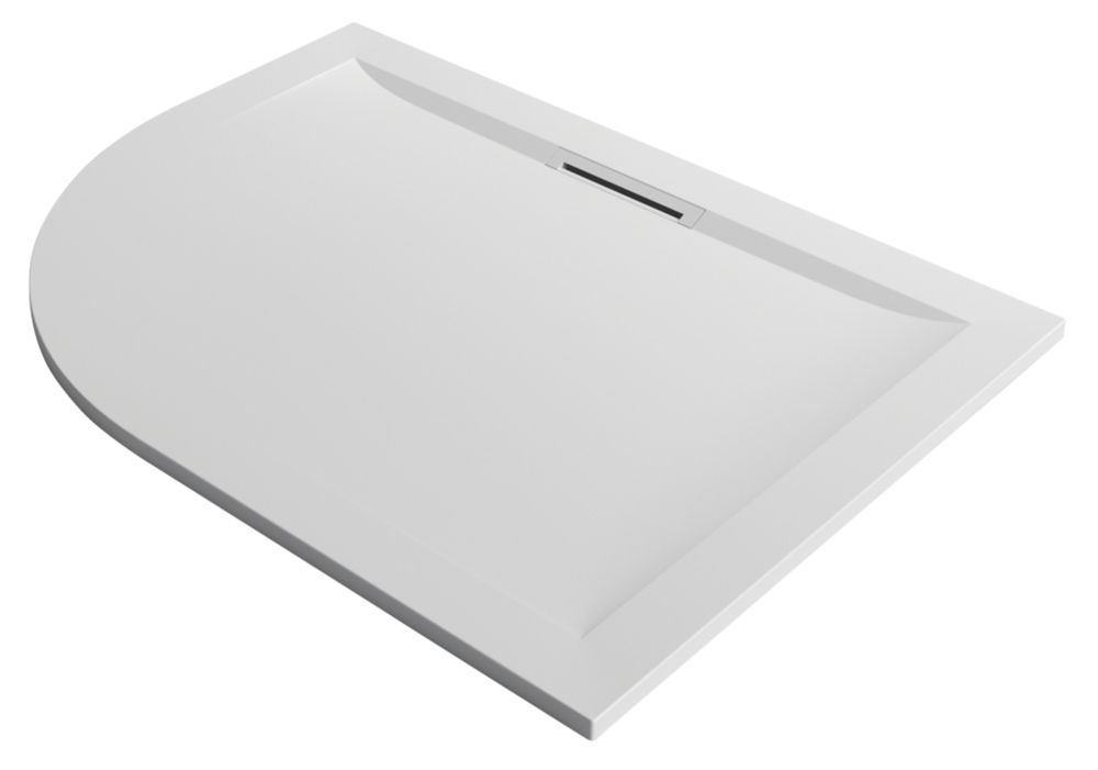 Mira Flight Level Safe Offset Quadrant Shower Tray Right Handed White 1200mm X 900mm X 25mm