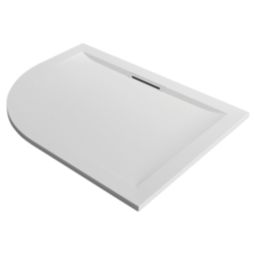 Mira Flight Level Safe Offset Quadrant Shower Tray Right-Handed White 1200mm x 900mm x 25mm