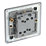 LAP  20A 16AX 2-Gang 2-Way Switch  Matt Black with Colour-Matched Inserts