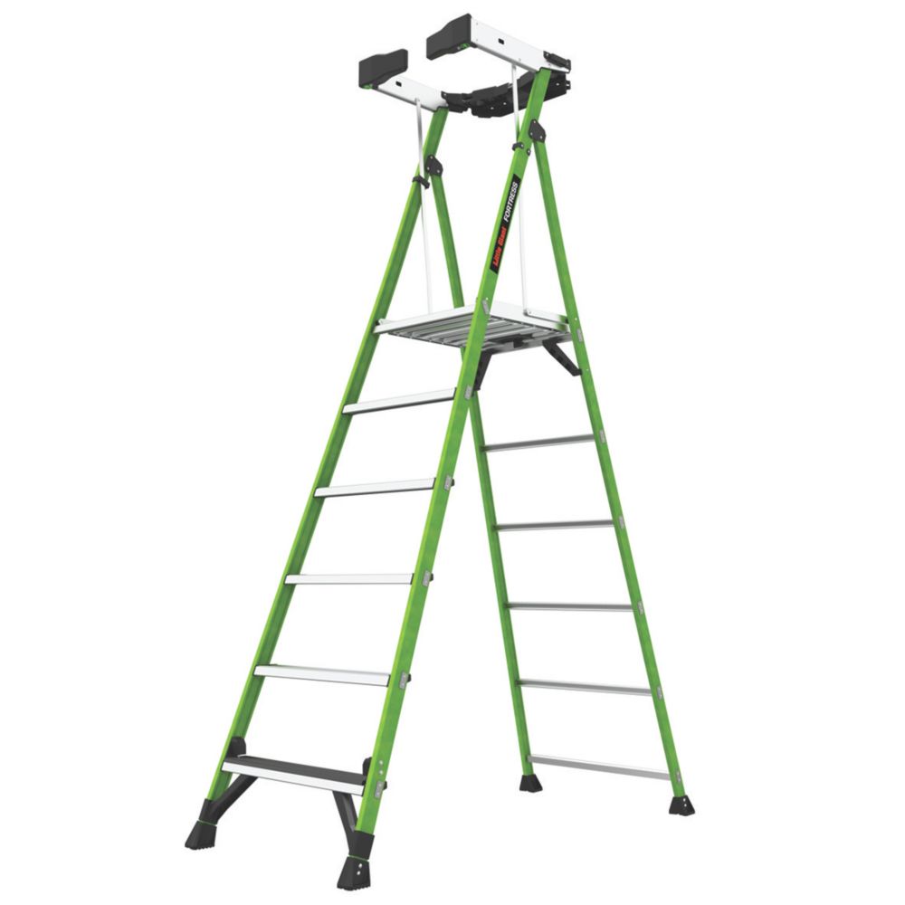 Little Giant Fibreglass 2.57m 6 Step Platform Step Ladder Screwfix
