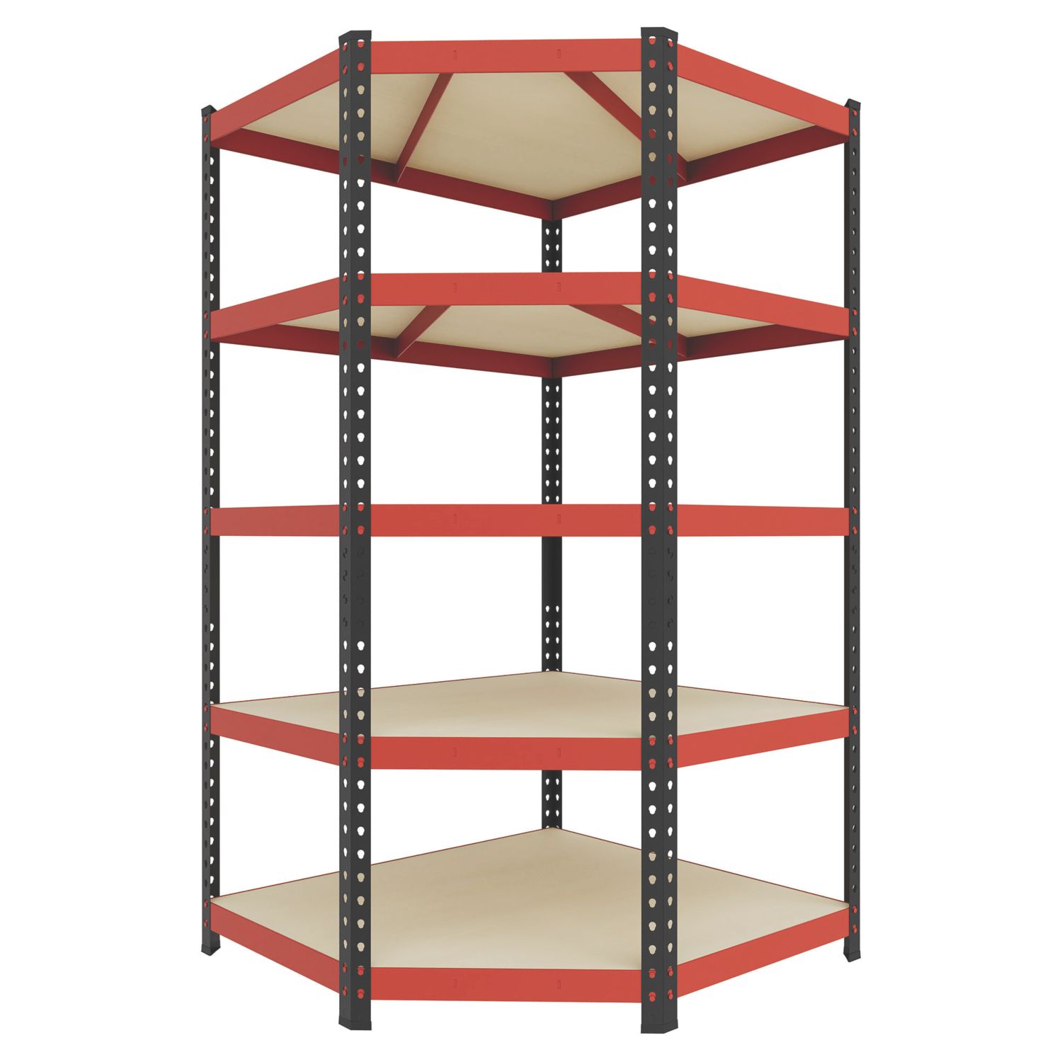 RB Boss Fastlok UDL/PC 5-Tier Metal Garage Shelving Unit 560mm x 1000mm x 1800mm (226TW)