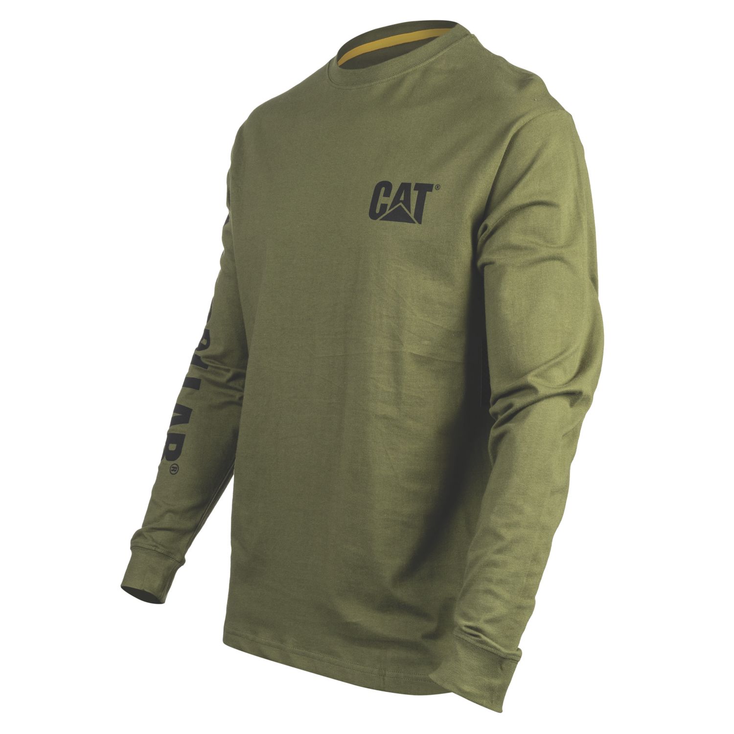 CAT Trademark Banner Long Sleeve T-Shirt Chive 4X Large 58-60" Chest (226VG)