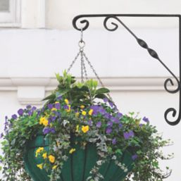 Essentials Ornamental Scroll Shelf Brackets Granite 250mm x 250mm 10 Pack