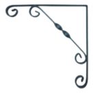Essentials Ornamental Scroll Shelf Brackets Granite 250mm x 250mm 10 Pack
