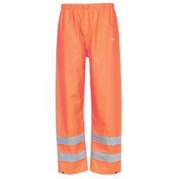 Site Huske Hi-Vis Over Trousers Elasticated Waist Orange 2X Large 28" W 32" L