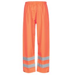 Site Huske Hi-Vis Over Trousers Elasticated Waist Orange 2X Large 28" W 32" L