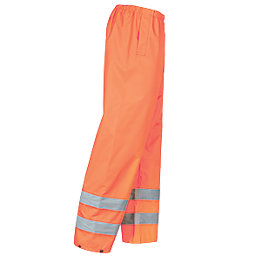 Site Huske Hi-Vis Over Trousers Elasticated Waist Orange XX Large 28" W 47" L