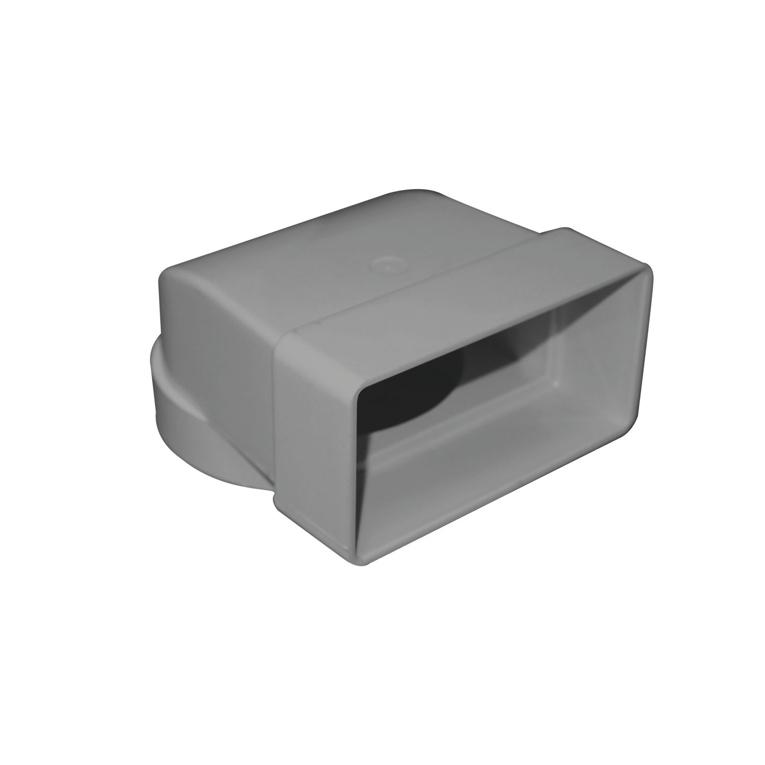 Manrose Round to Rectangular Appliance Connector Elbow 90° Bend Grey 125mm (22747)