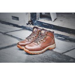 Site Amethyst   Safety Boots Brown Size 7