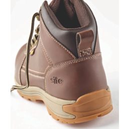 Site Amethyst   Safety Boots Brown Size 7