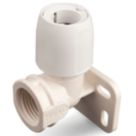 Hep2O  Plastic Push-Fit Adapting 90° Wall Plate Elbow 15mm x 1/2"