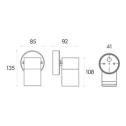 4lite Marinus Sleek Outdoor Wall Light Anthracite