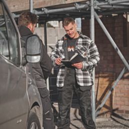 Scruffs Worker  Padded Check Shacket Black / White / Grey X Small 33-35" Chest