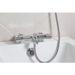 Bristan Artisan Exposed Dual Outlet Thermostatic Chrome-Plated Shower Mixer With Diverter
