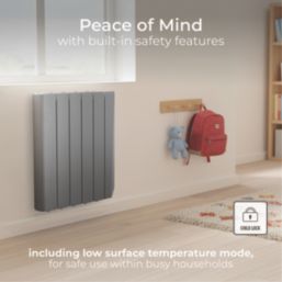 Masterplug Comfort 1000W Oil Wall-Mounted Oil-Filled Radiator Grey
