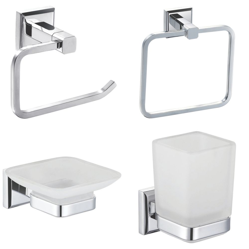Aqualux Goodwood Shower Room 4 Piece Set Screwfix