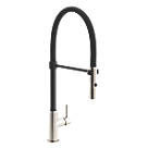 Streame by Abode Valida Pull-Out Mono Mixer Brushed Nickel / Matt Black