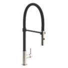 Streame by Abode Valida Pull-Out Mono Mixer Brushed Nickel/Matt Black