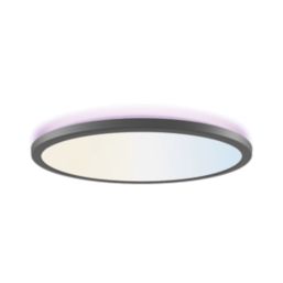 Calex Halo RGB & White LED Smart Ceiling Light Black 25W 1900lm