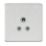 Knightsbridge  5A 1-Gang Unswitched Socket Brushed Chrome with Colour-Matched Inserts