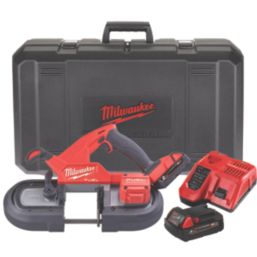 Milwaukee M18FBS85-202C 85mm 18V 2 x 2.0Ah Li-Ion RedLithium Brushless Cordless Bandsaw