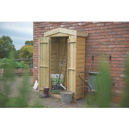 Forest  3' x 1' 6" (Nominal) Apex Shiplap Timber Garden Store