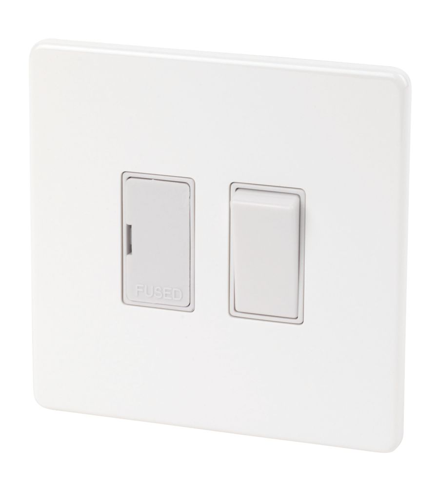 Varilight  13A Switched Fused Spur with Neon Ice White with White Inserts