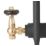 Arroll UK-28 15mm x 1/2" Antique Brass Angled Traditional Thermostatic Radiator Valve & Lockshield