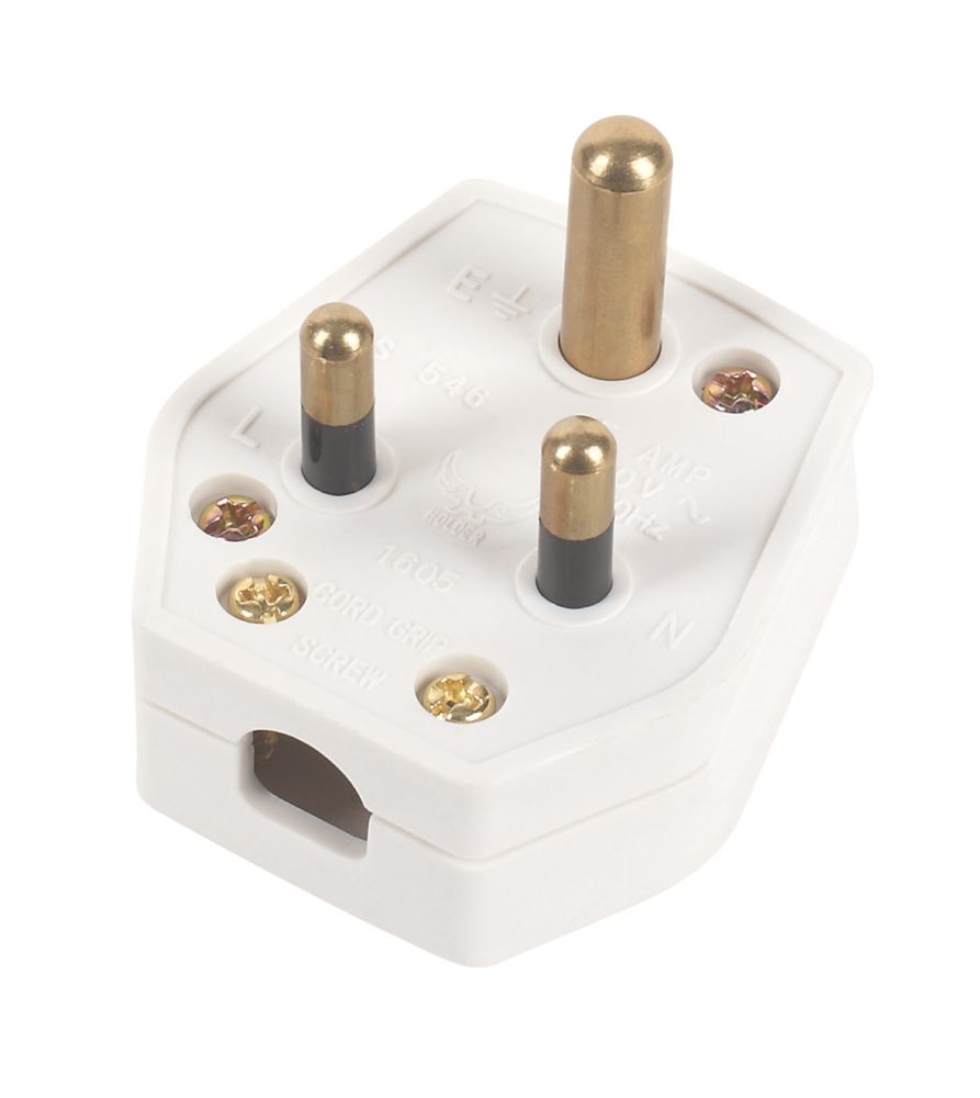 Masterplug 13A Unfused Travel Adaptor White - Screwfix