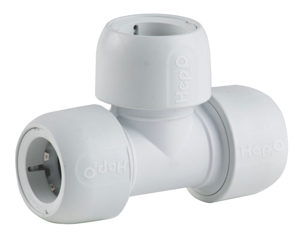 Hep2O Plastic Push-Fit Equal Tee 28mm - Screwfix