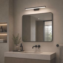 Eglo Galenzana-E 400mm LED Bathroom Mirror Light Black 7.4W 900lm