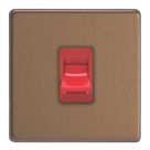 Varilight  45A 1-Gang 2-Pole Cooker Switch Brushed Bronze