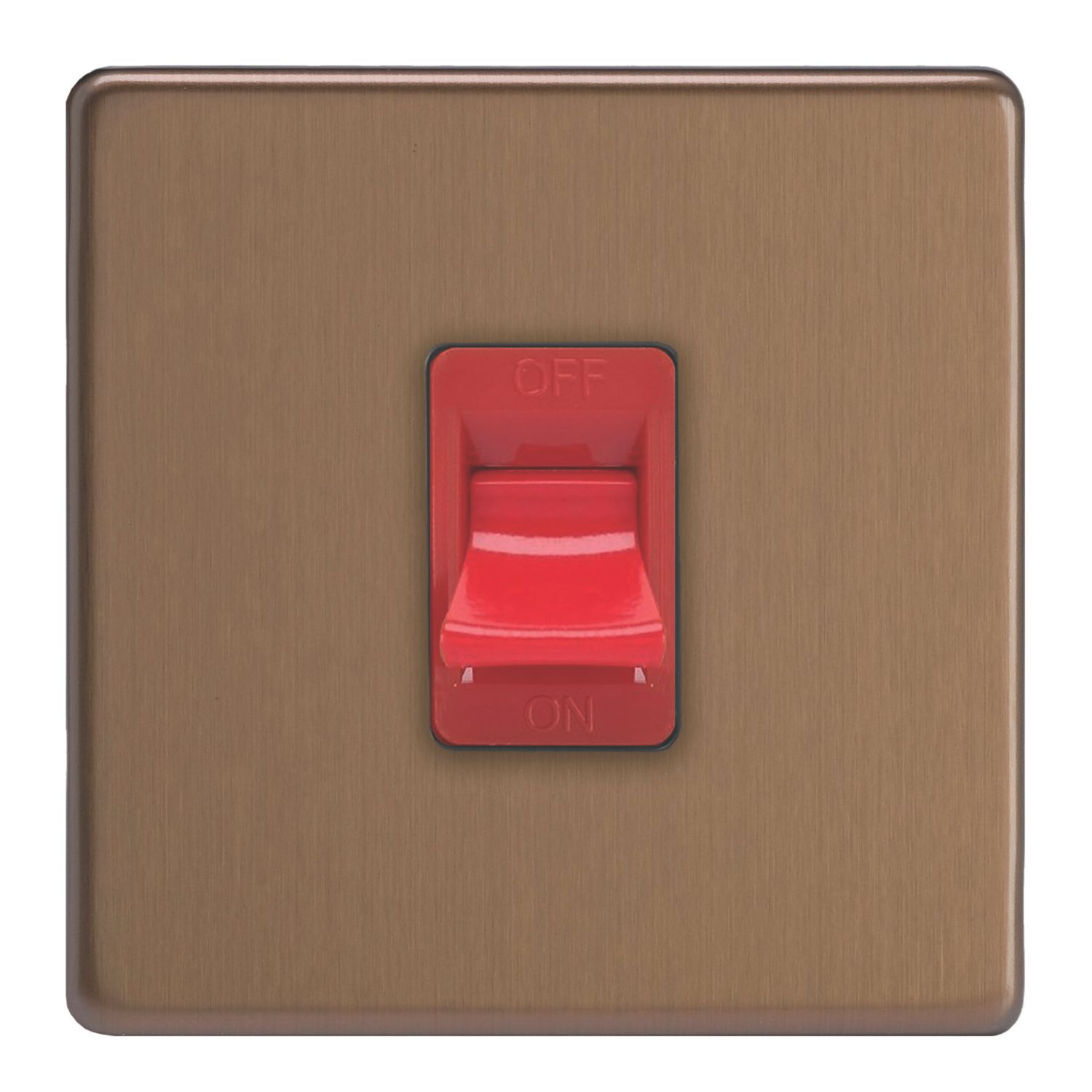 Varilight 45A 1-Gang 2-Pole Cooker Switch Brushed Bronze (228EC)