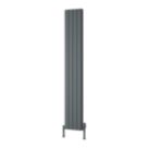 Reina Piatto Double 1800mm x 295mm 3185BTU Anthracite Vertical Designer Radiator
