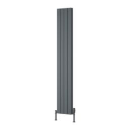 Reina Piatto Double 1800mm x 295mm 3185BTU Anthracite Vertical Designer Radiator