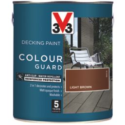 V33 Colour Guard 2.5Ltr Light Brown Anti Slip Decking Paint