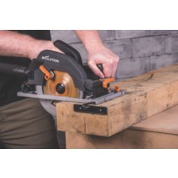 Evolution R185CCSX 1600W 185mm  Electric Multi-Material Circular Saw & Track 220-240V