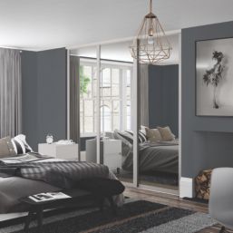 Spacepro Shaker 3-Door Sliding Wardrobe Door Kit Cashmere Frame Mirror Panel 2592mm x 2260mm