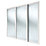 Spacepro Shaker 3-Door Sliding Wardrobe Door Kit Cashmere Frame Mirror Panel 2592mm x 2260mm