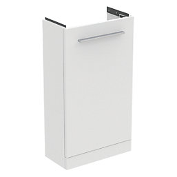 Ideal Standard i.life S Floorstanding Washbasin Unit with Chrome Handle & Basin Matt White 410mm x 205mm x 845mm
