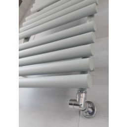 Terma 755mm x 520mm 1592BTU Grey / Silver Flat Designer Towel Radiator