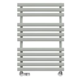 Terma 755mm x 520mm 1592BTU Grey Silver Flat Designer Towel Radiator Screwfix