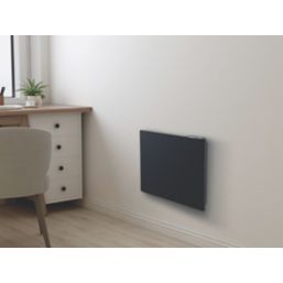 Blyss Saris Wall-Mounted Panel Heater Dark Grey 1000W - Screwfix