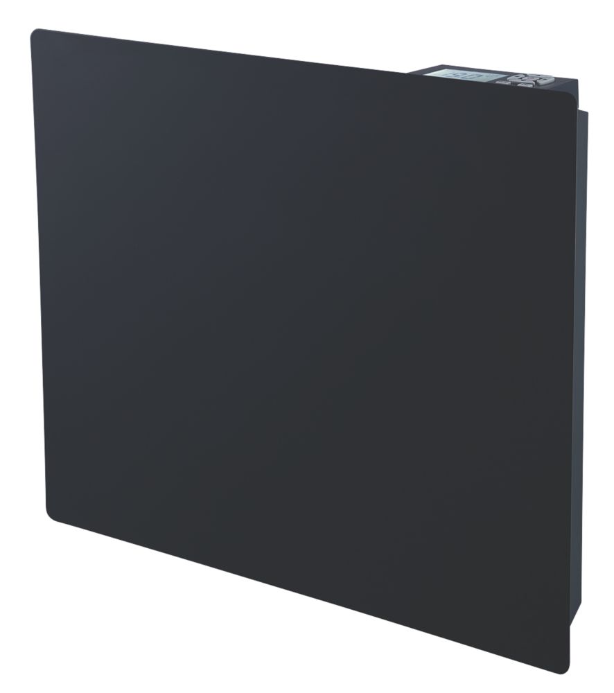 Blyss Saris Wall-Mounted Panel Heater Dark Grey 1000W - Screwfix