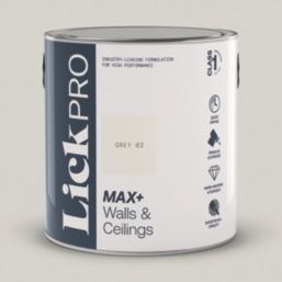 LickPro Max+ 2.5Ltr Grey 02 Eggshell Emulsion  Paint